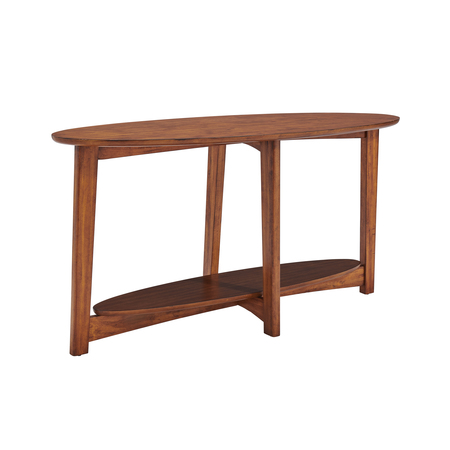 Alaterre Furniture Monterey 60"L Console/Media Mid-Century Modern Wood Table, Warm Chestnut ANMT1070